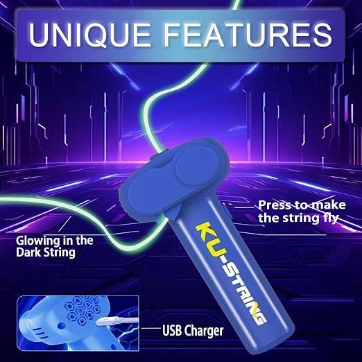 Ku string launcher features including glowing string and USB charging